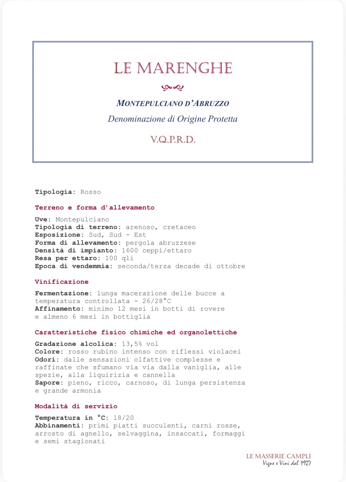 Selezione di Montepulciano d'Abruzzo DOP 2019 - 6 Bottiglie